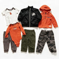 Carter's Baby Boy 12M 7 Piece Bundle Tiger Bodysuits Bomber Pants Orange Black