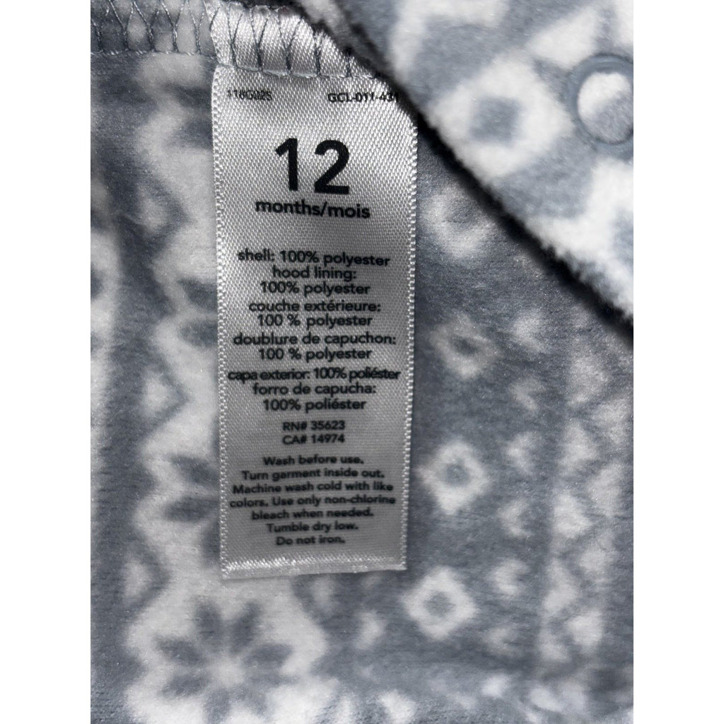 Carter's Baby Boy 12M 6 Piece Bundle Fleece Sleepers Cardigan Henleys Navy Gray