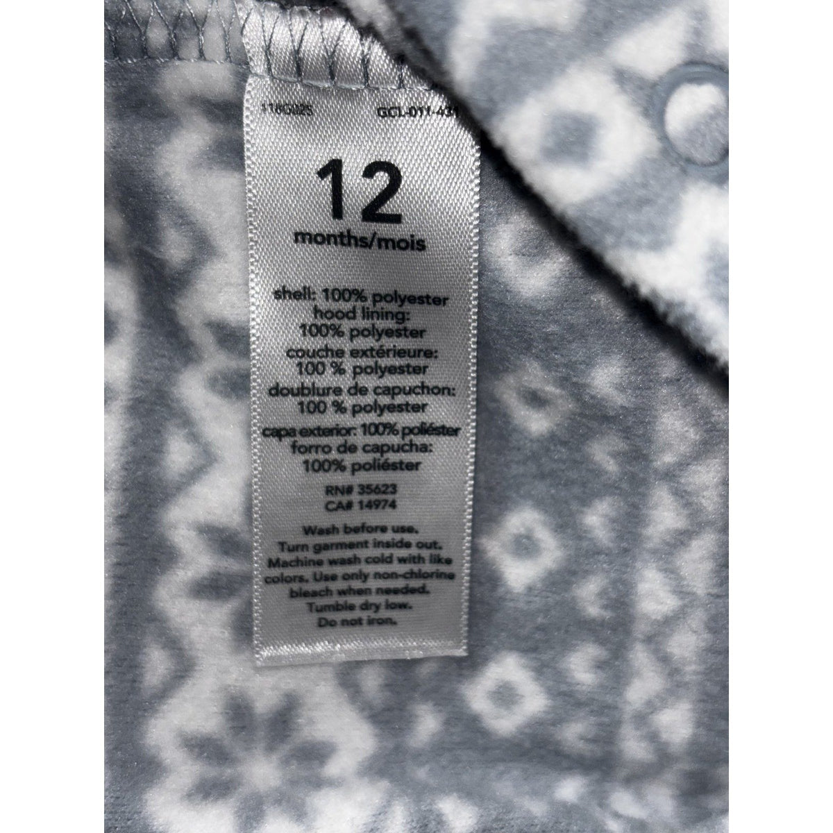 Carter's Baby Boy 12M 6 Piece Bundle Fleece Sleepers Cardigan Henleys Navy Gray