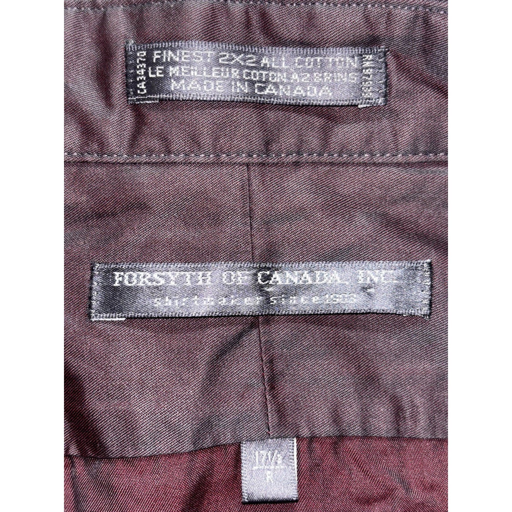 Forsyth of Canada Men's Plum Dress Shirt 17 1/2 R, photo 6 of 8