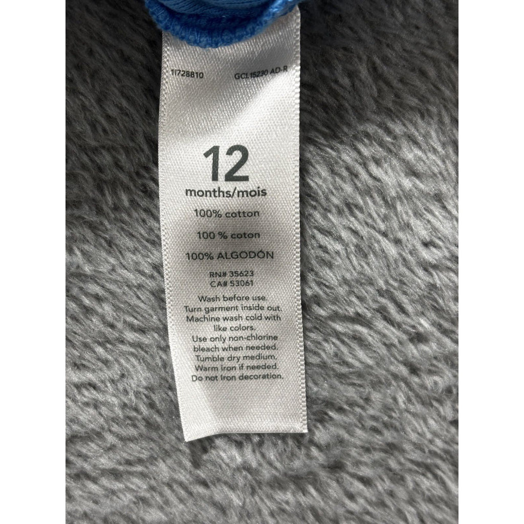 Carter's Baby Boy 12M 9 Piece Bundle Bodysuits Pants Jeans Shorts Hoodie Blue
