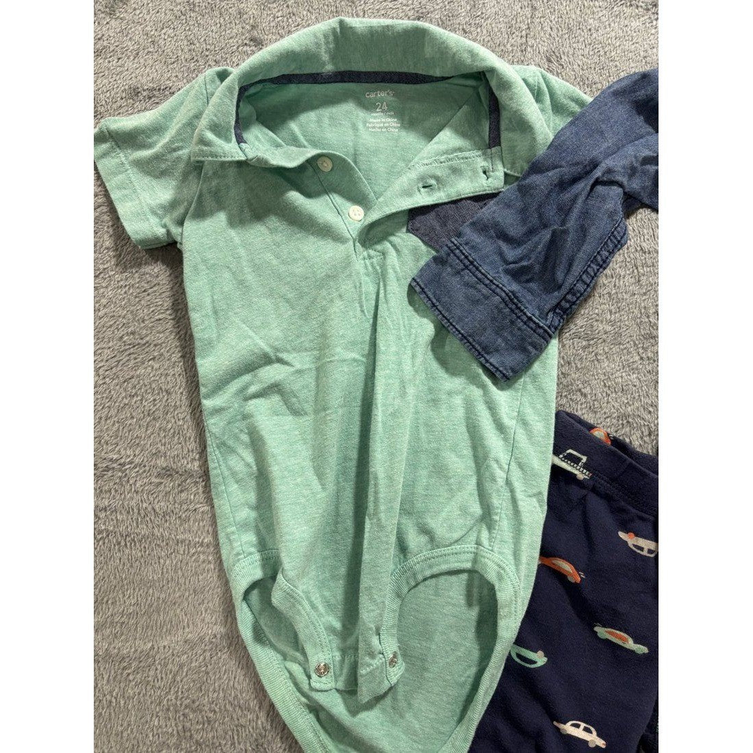 Carter's Baby Boy Vest & Chambray Lot 5 Pcs 24M, photo 6 of 11
