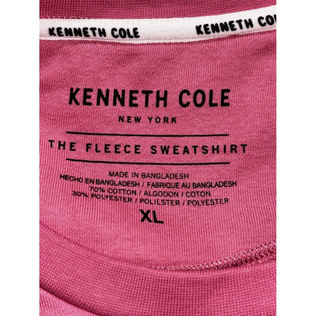 Kenneth Cole Men's Pink Fleece Sweatshirt Size XL, photo 6 of 6