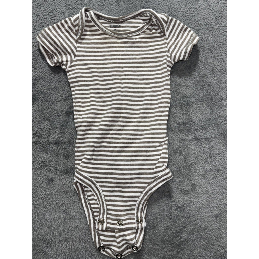 Carter's Baby 6M 9 Piece Bundle Cardigan Bodysuits Pants Shorts Hat Gray Brown