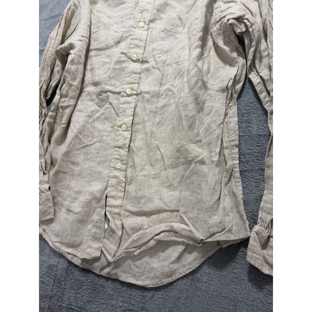 Brooks Brothers Men's Beige Irish Linen Shirt XL, photo 3 of 9