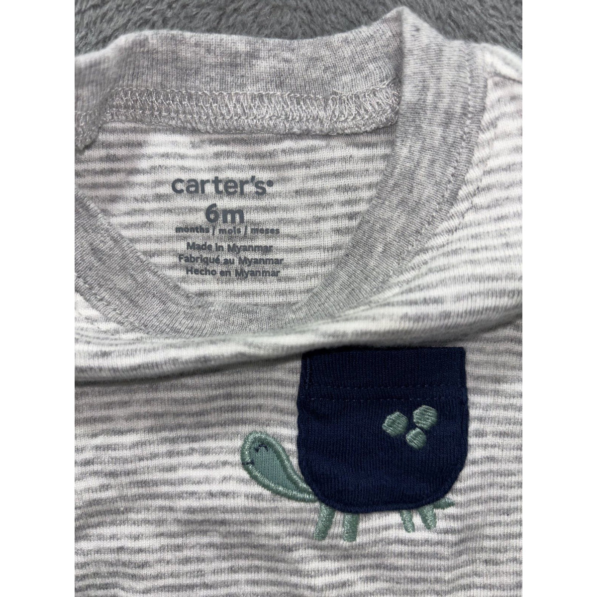 Carter's Baby Boy 6M 6 Piece Bundle Sleeper Hoodie Romper Shorts Tee Pants