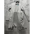 NWT Maurices Womens L Heather Gray Open Front Cardigan Drawstring Waist Casual