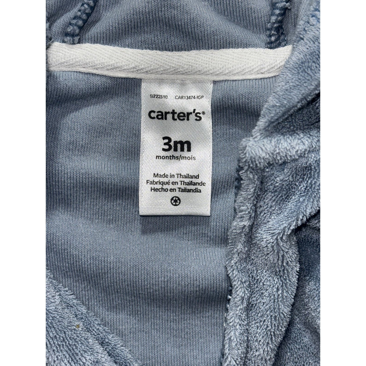 Carter's Baby Boy 3M 7 Piece Bundle Hoodie Tee Pants Bodysuits Blue Navy
