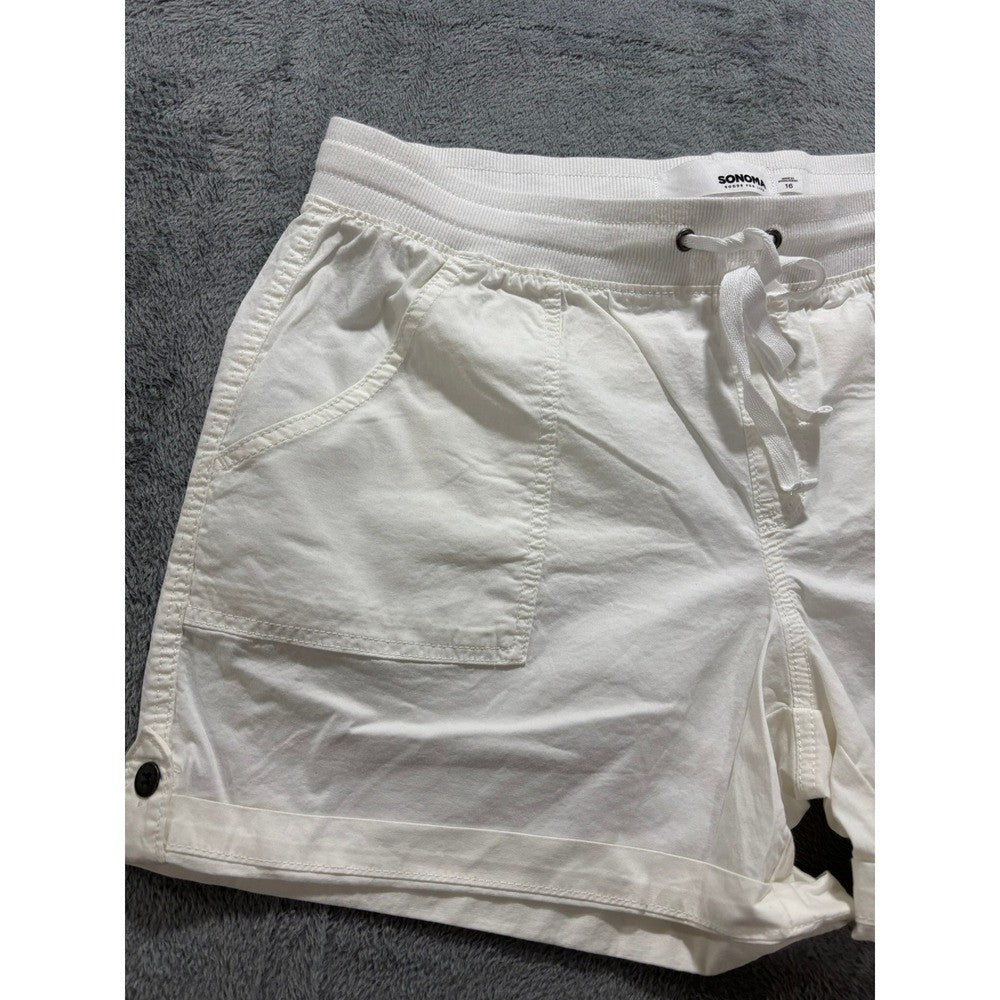 Sonoma Women's White Shorts Size 16, photo 12 of 15