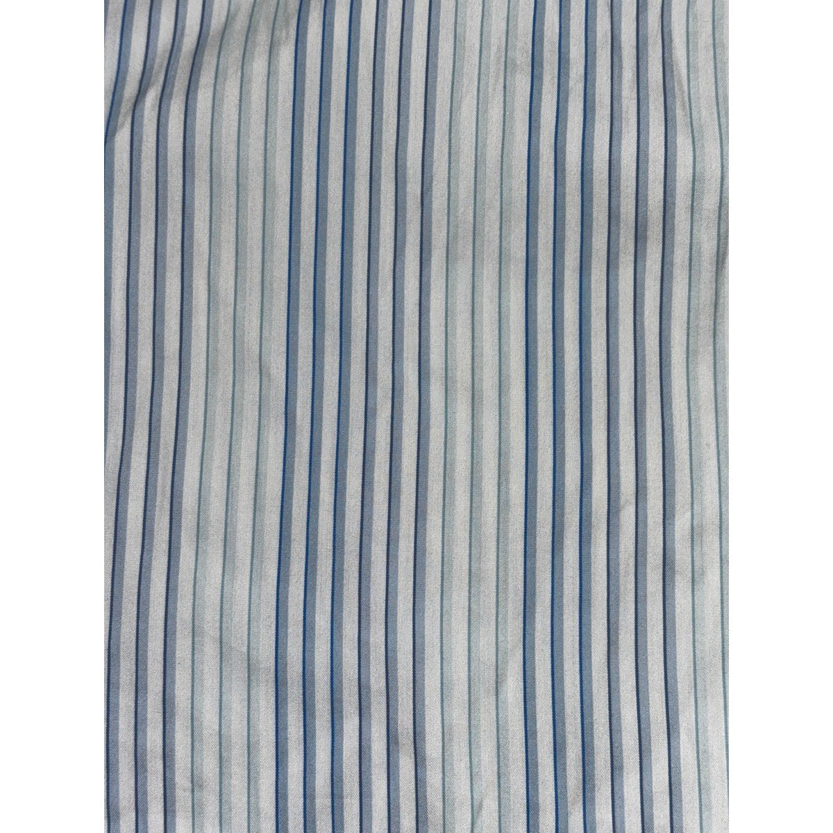 Hugo Boss Mens 45/46 XXL White Blue Stripe Long Sleeve Button Up Dress Shirt