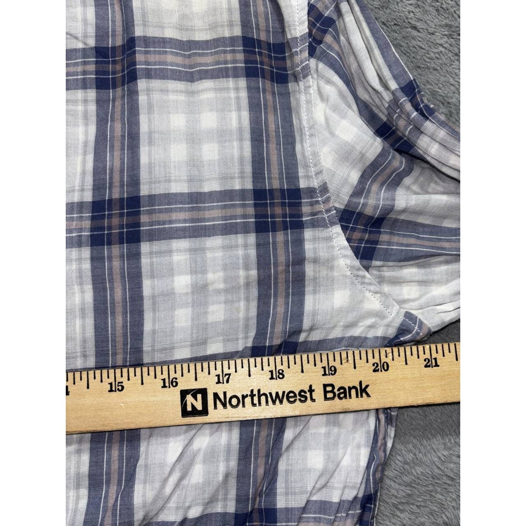 Hugo Boss Men's Navy White Plaid Shirt Size XL, photo 4 of 10