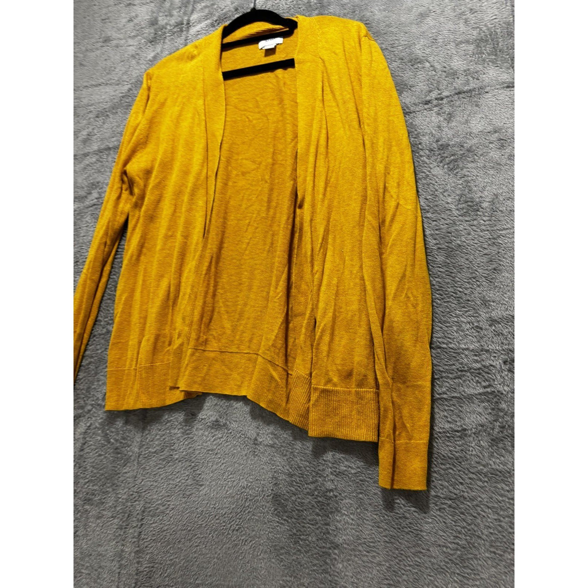 Old Navy Womens L Mustard Open Front Cardigan Long Sleeve Casual