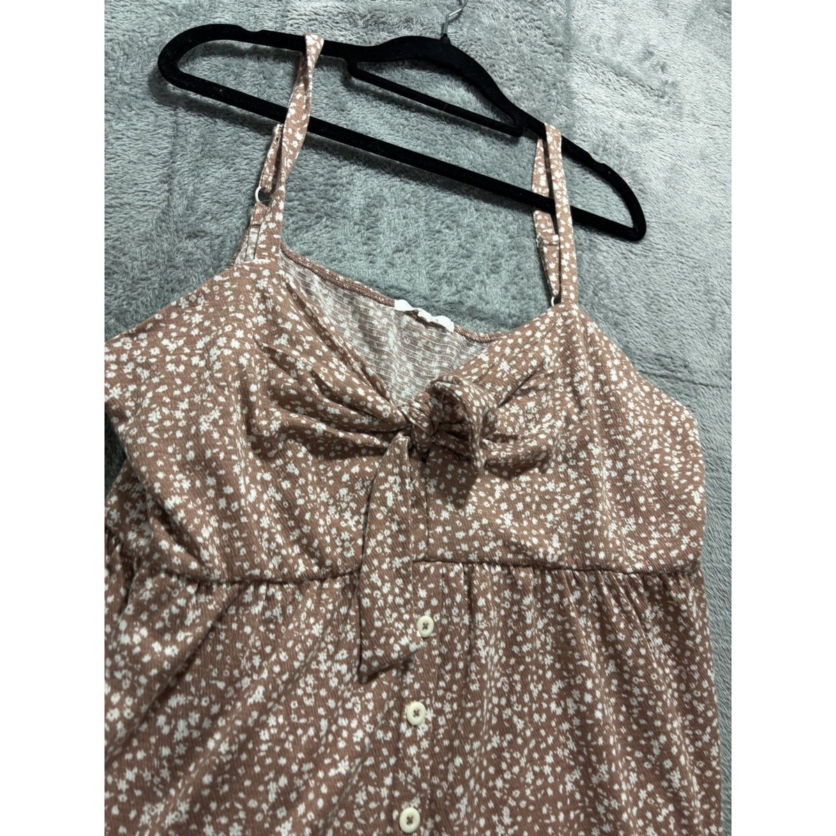 maurices Womens XXL NWT Brown Floral Tie Front Cami Top Casual