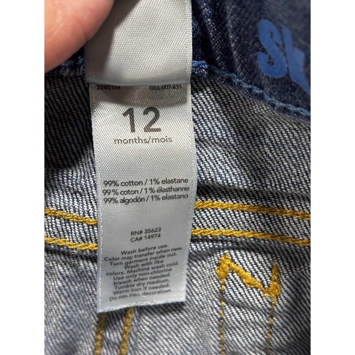 OshKosh B'gosh Carter's Children's Place Baby 12M 4 Pc Plaid Shirts Jeans Romper