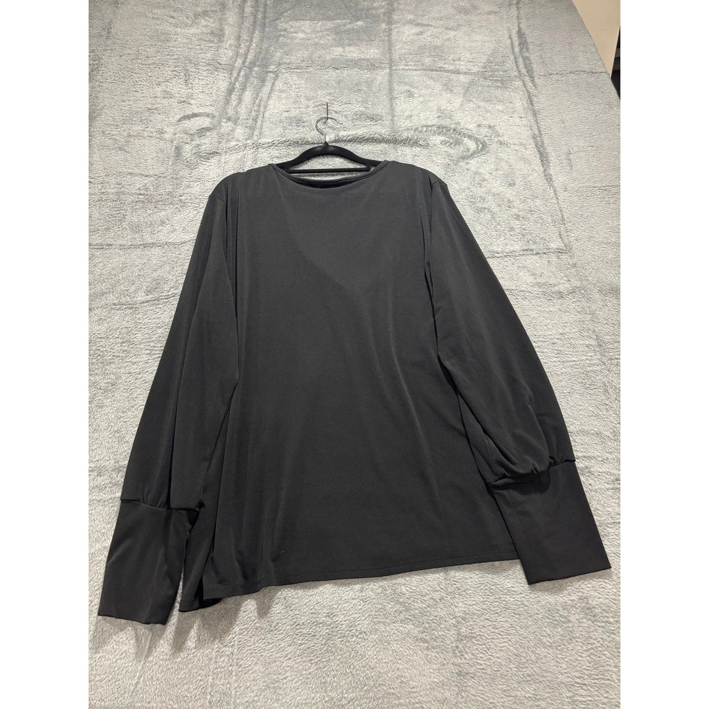 Banana Republic XL Black Womens V-Neck Long Sleeve Tunic Top Casual Cozy