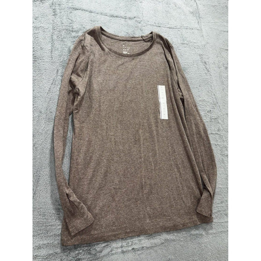 A New Day Women's Brown Long Sleeve Tee Size XL, photo 3 of 10