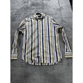 Ted Baker Men's Cream Blue Striped Shirt Size 3