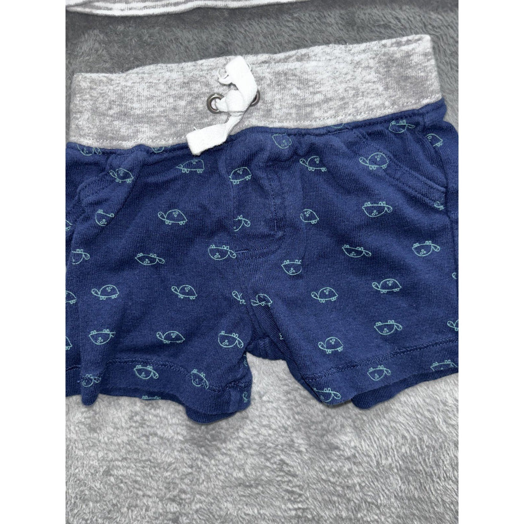 Carter's Baby Boy 6M 6 Piece Bundle Sleeper Hoodie Romper Shorts Tee Pants