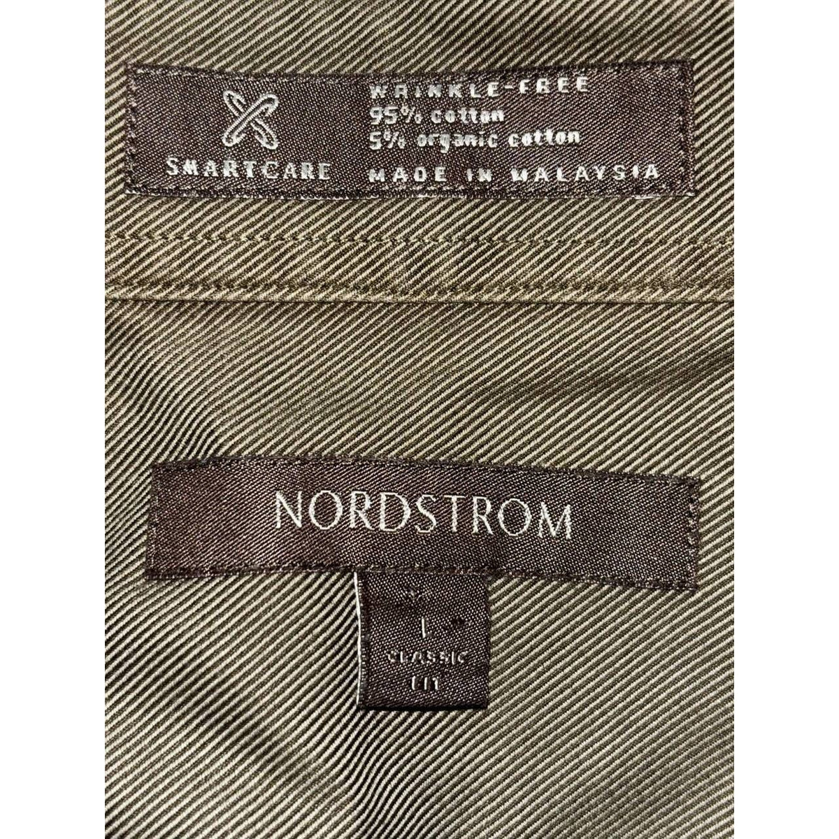 Nordstrom Men's Olive Green Dress Shirt Size L, photo 8 of 8