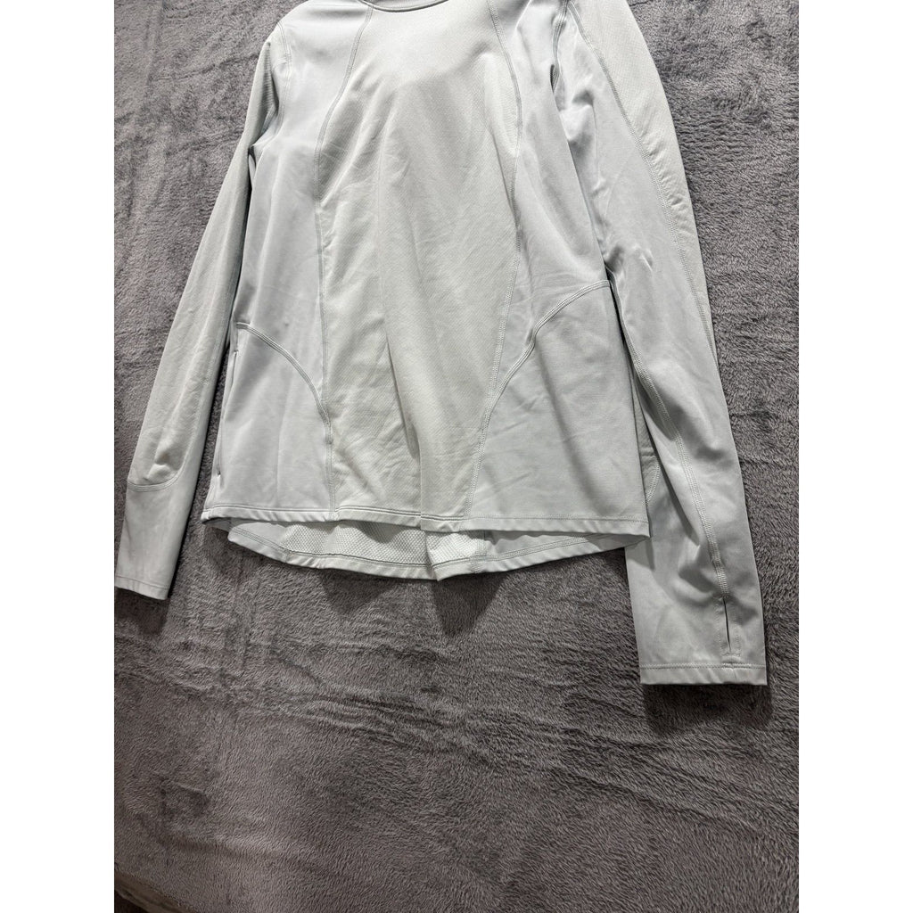 Under Armour Womens XL Sage Gray ColdGear Fitted Hooded Pullover Athleisure