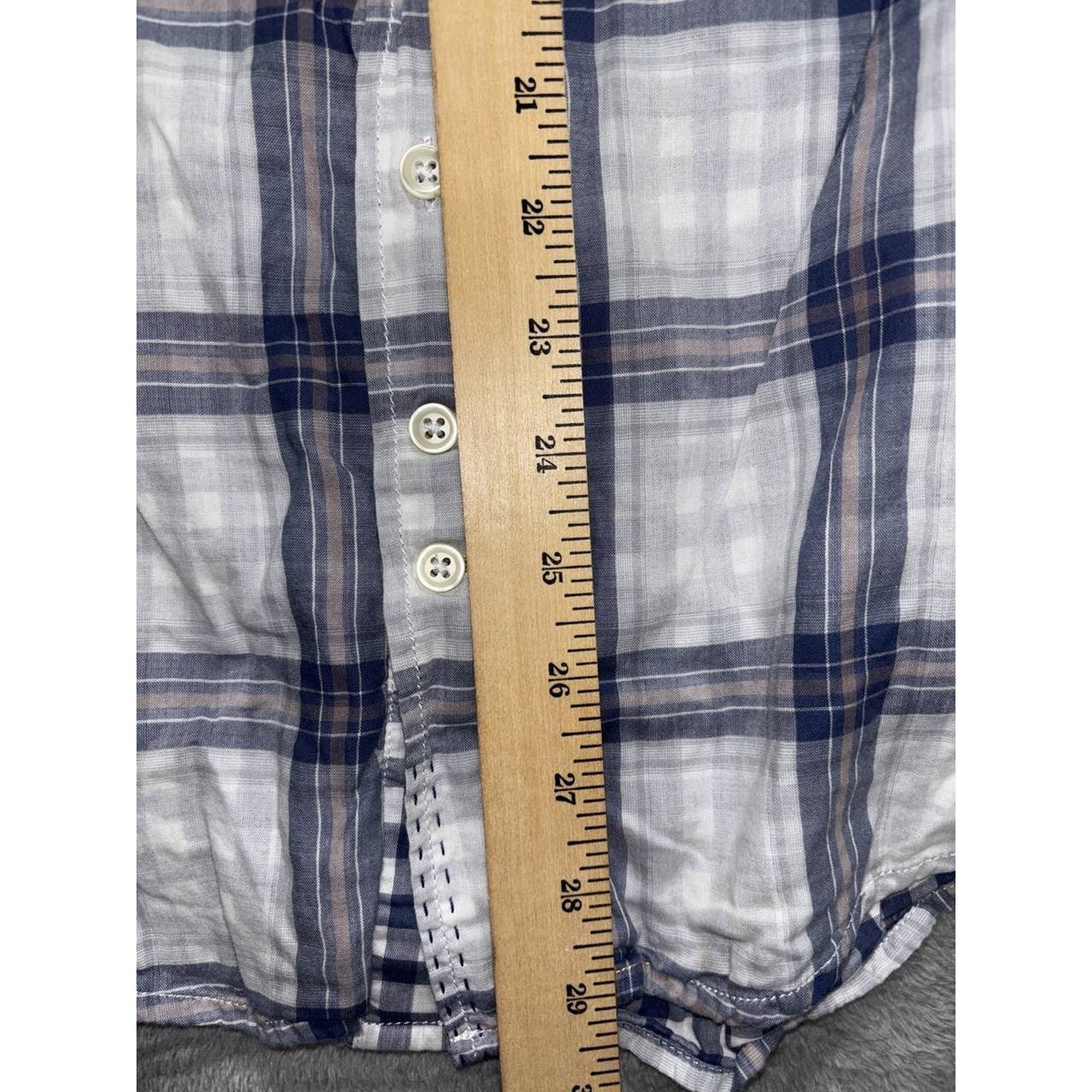 Hugo Boss Men's Navy White Plaid Shirt Size XL, photo 5 of 10