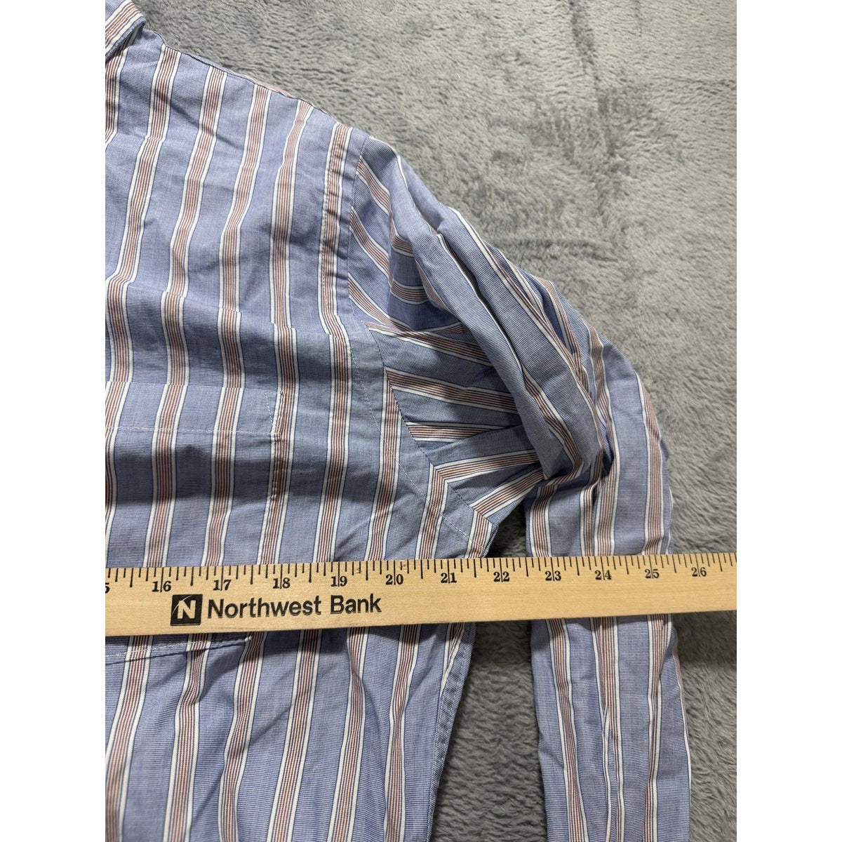 Abercrombie & Fitch Men's Blue Striped Shirt Size L, photo 8 of 10