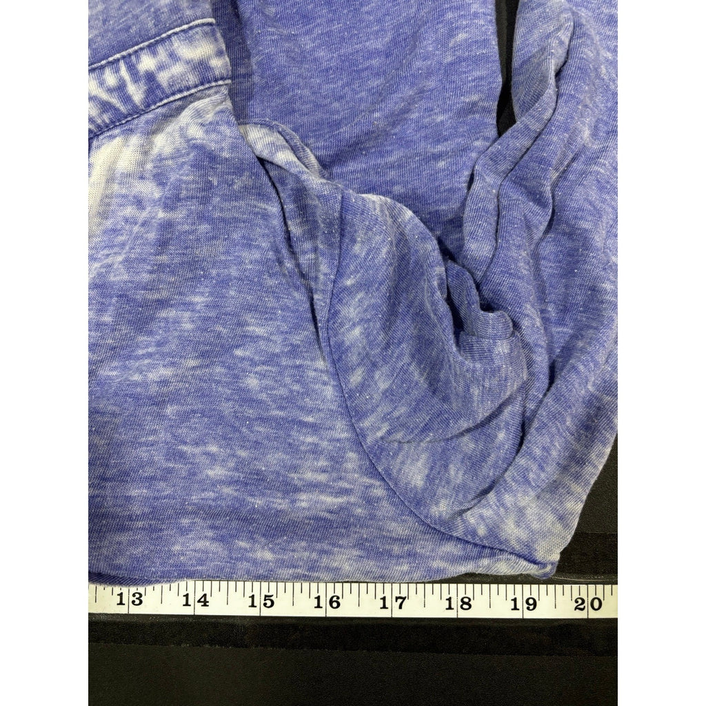 Alternative Womens S Purple Burnout Long Sleeve Button Front Shirt Top
