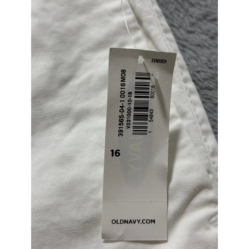 Old Navy 16 White Everyday Short Womens Casual Coastal Chino Shorts