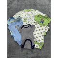 Gerber Baby Boy 3-9M 6 Piece Bundle Sleeper Bodysuits Green Blue Navy