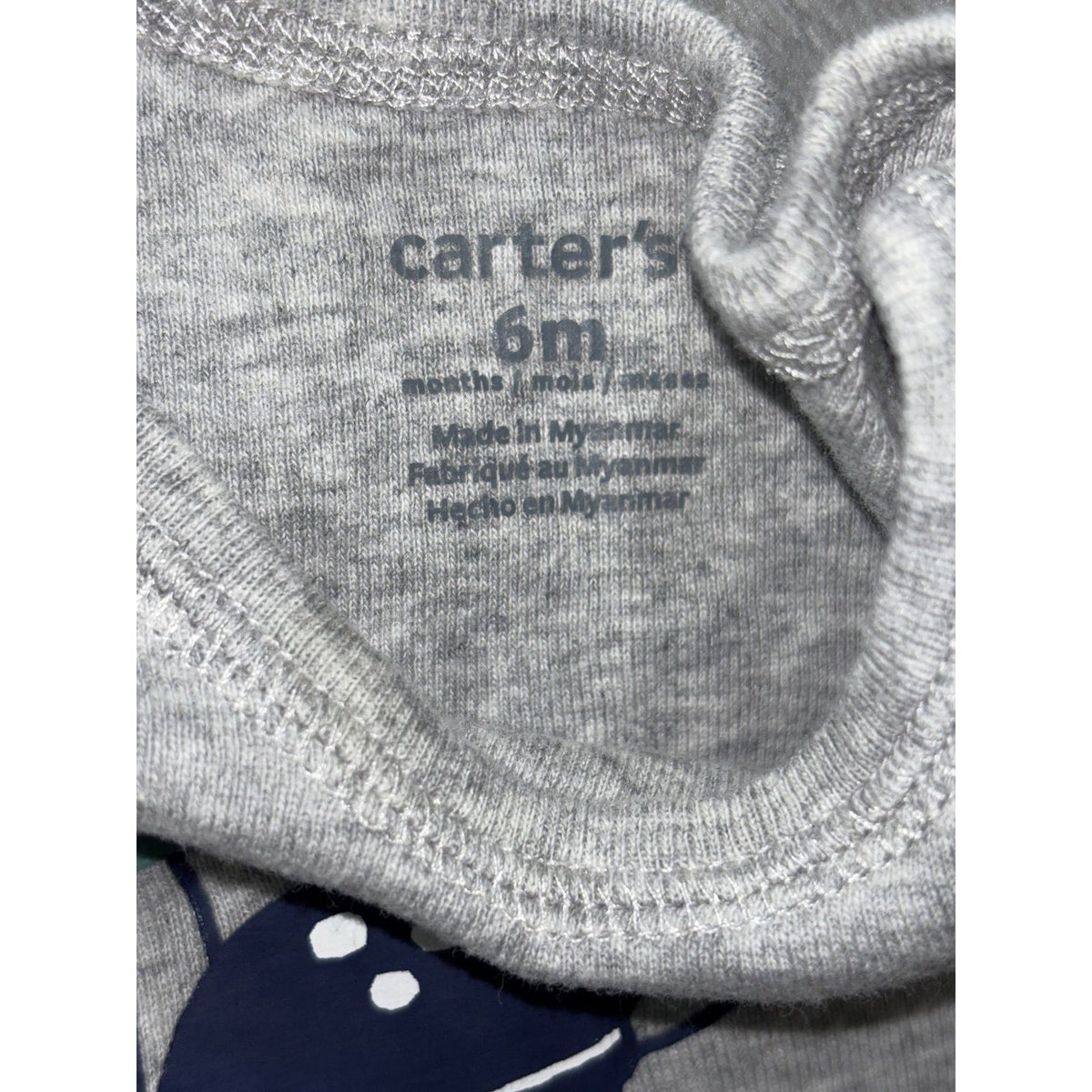 Carter's Circo Baby Boy 6M 5 Piece Bundle Bodysuits Shorts Romper Sage Gray