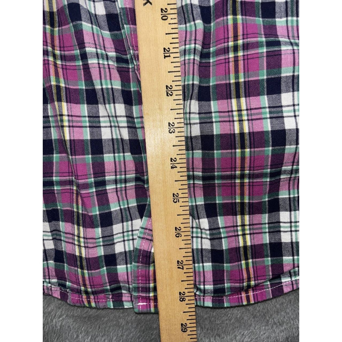 Brooks Brothers Men's Pink Navy Plaid Shirt Size L, photo 5 of 9
