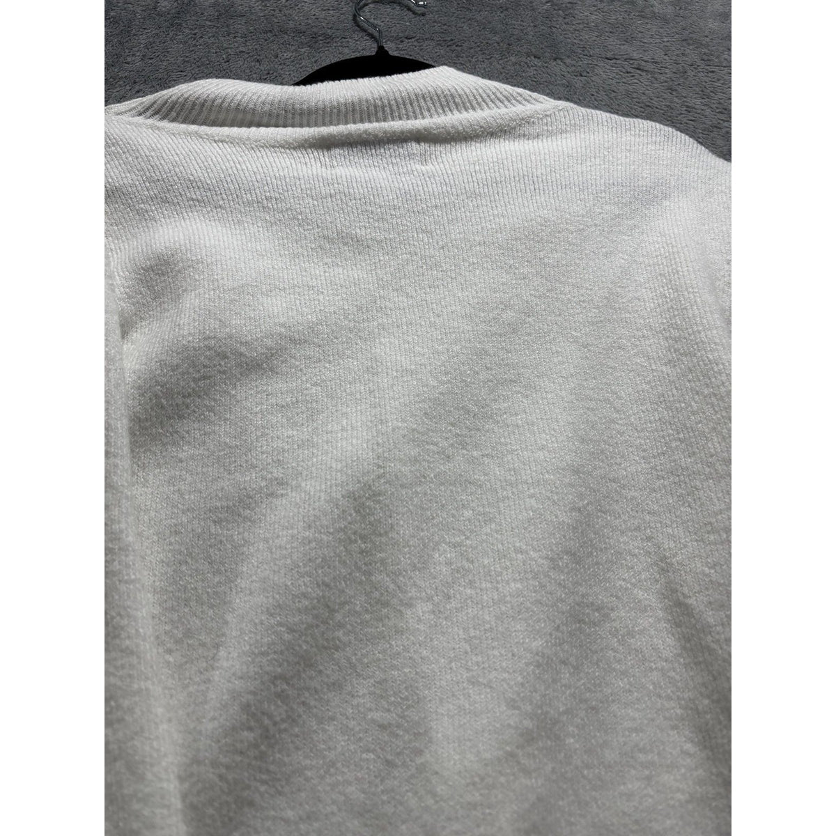 Old Navy Womens XL Ivory Cream Mock Neck Sweater Pointelle Casual Cozy