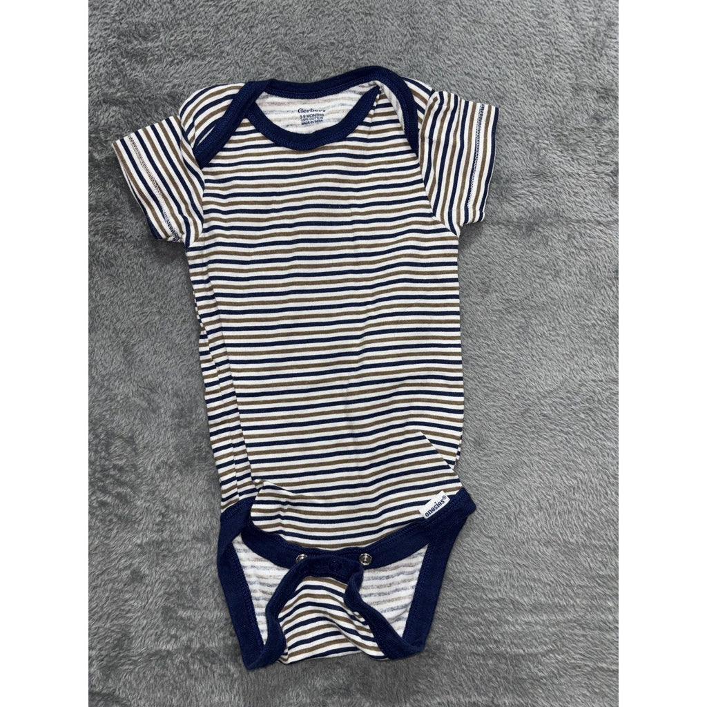 Gerber Baby Boy 3-9M 6 Piece Bundle Sleeper Bodysuits Green Blue Navy
