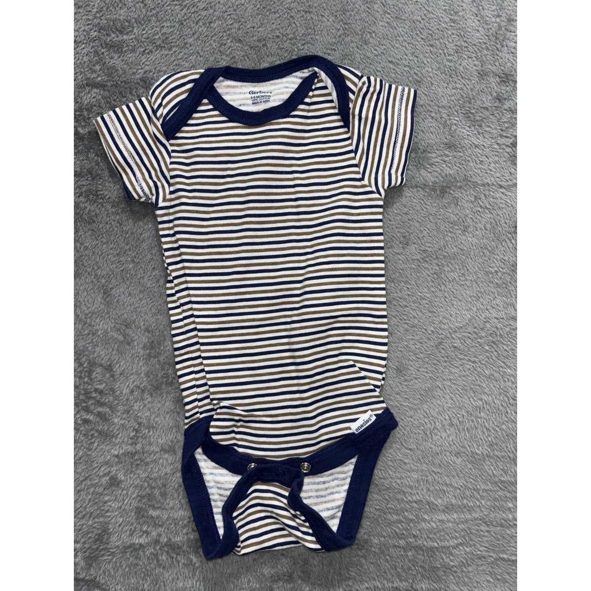 Gerber Baby Boy 3-9M 6 Piece Bundle Sleeper Bodysuits Green Blue Navy
