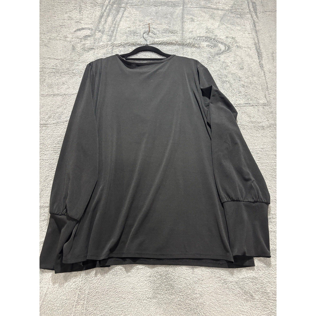 Banana Republic XL Black Womens V-Neck Blouse Long Sleeve Casual Vintage Top