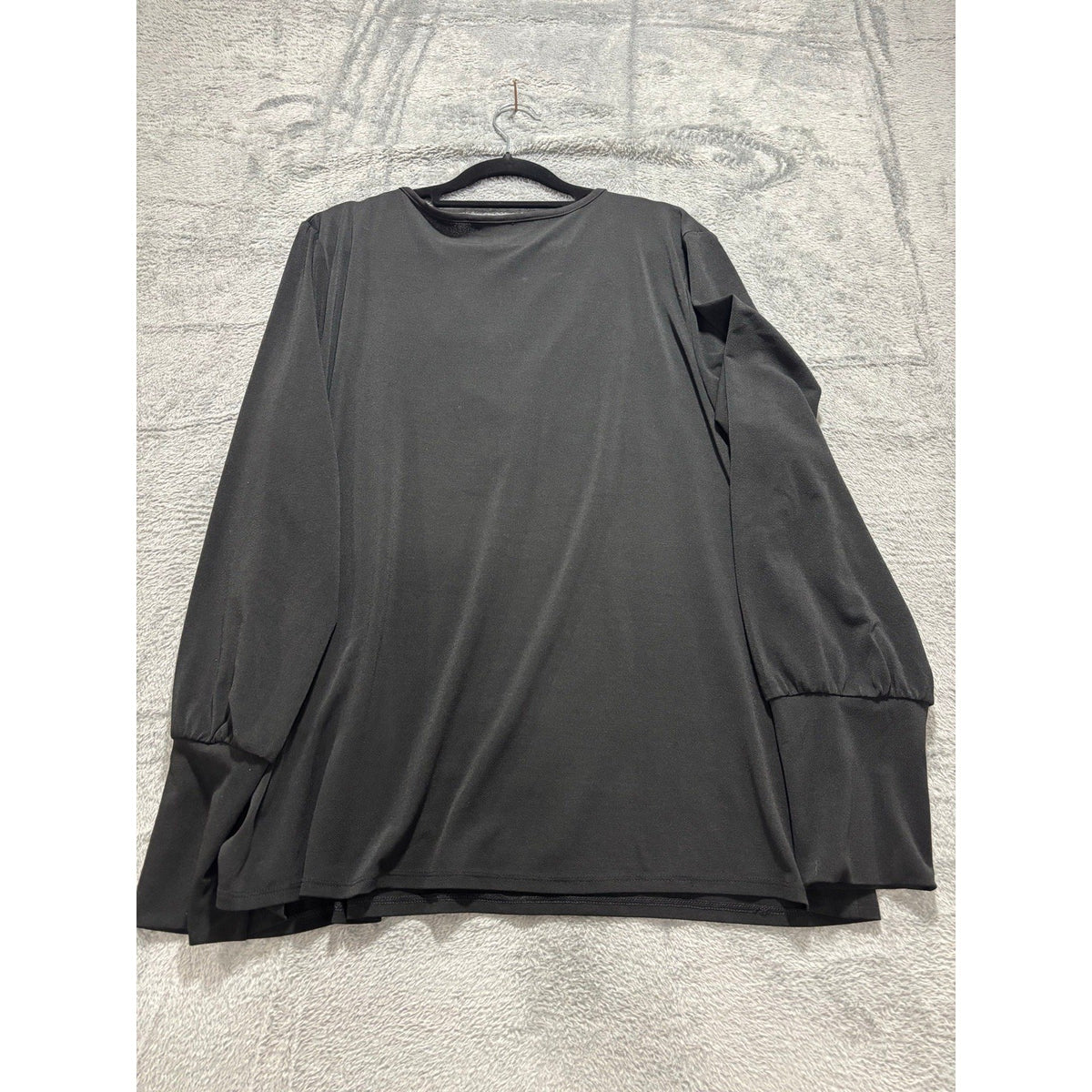 Banana Republic XL Black Womens V-Neck Blouse Long Sleeve Casual Vintage Top