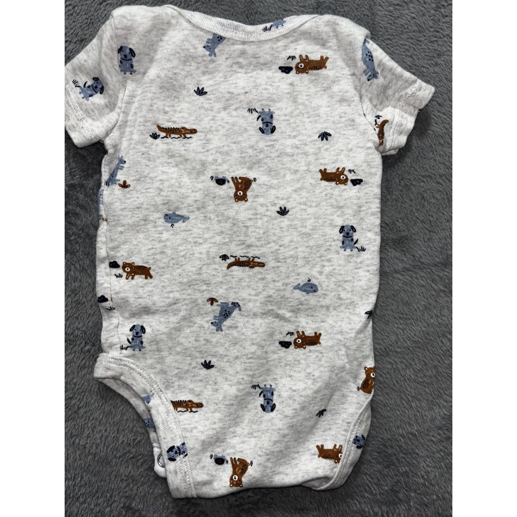 Child of Mine Carter's Baby Boy 0-3M 5 Piece Bundle Top Pants Bodysuits Blue