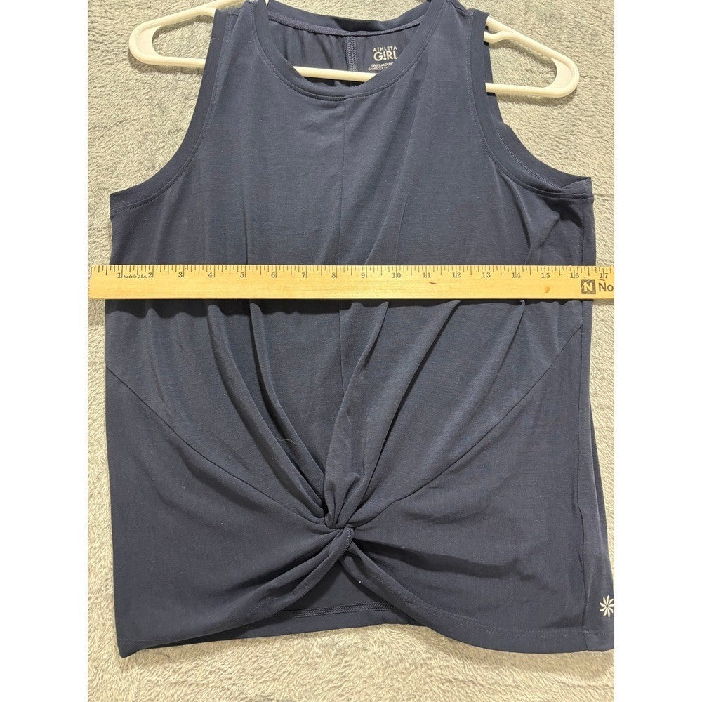 Athleta Girl XXL/16 Navy Blue Twist Around Tank Top Girls Athleisure Casual Yoga