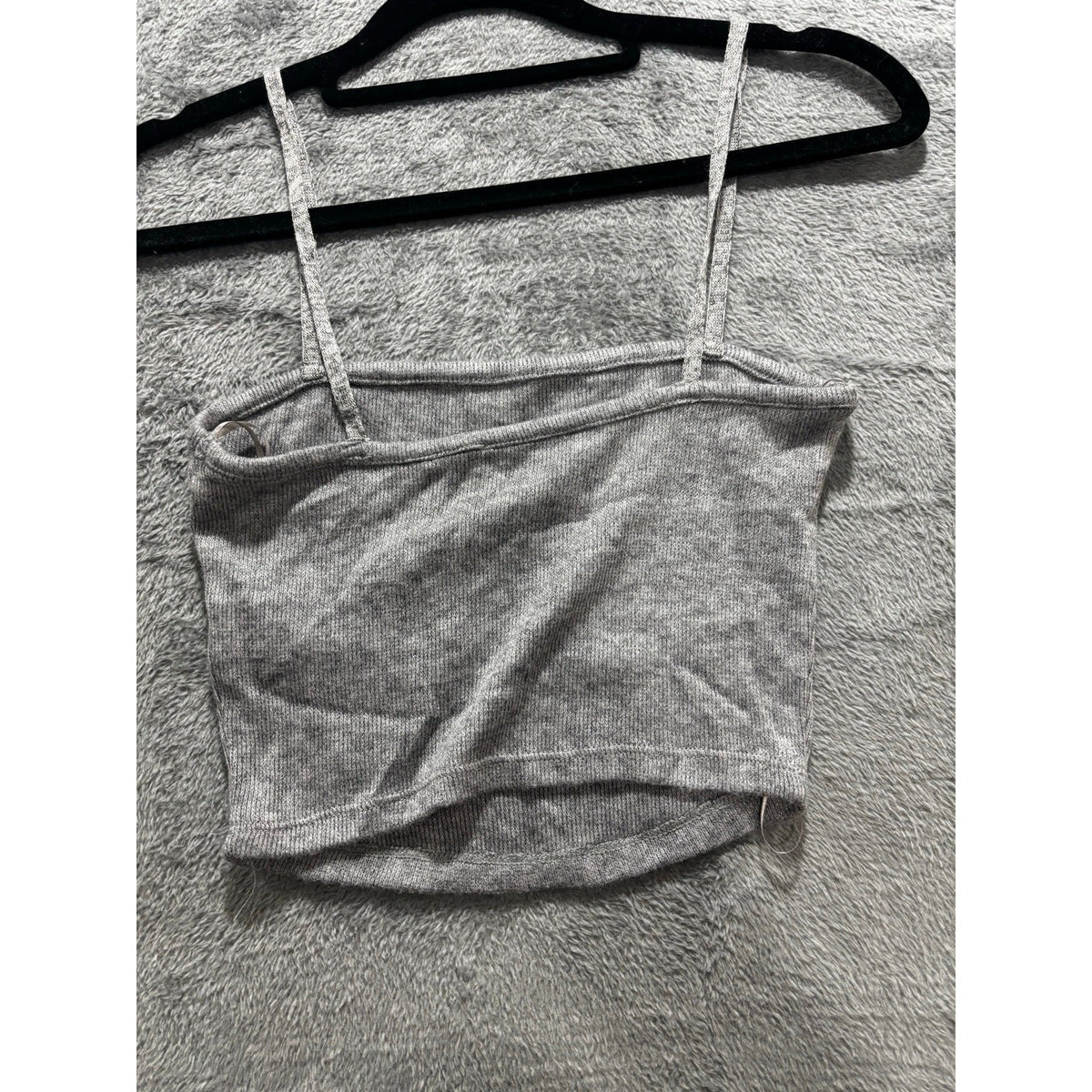 Zara Womens S Bundle 3pc Ribbed Tank Crop Top Gray Red