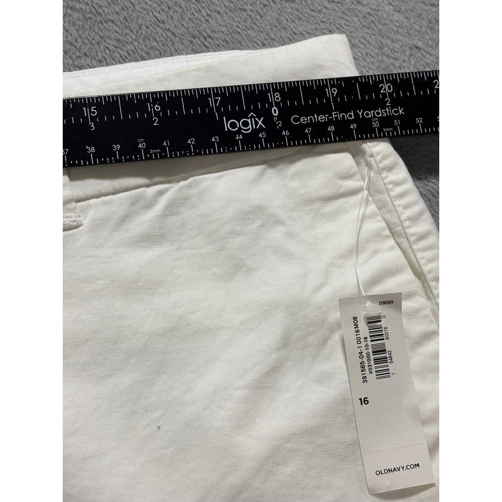 Old Navy 16 White Everyday Short Womens Casual Coastal Chino Shorts
