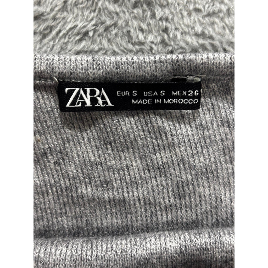 Zara Womens S Bundle 3pc Ribbed Tank Crop Top Gray Red