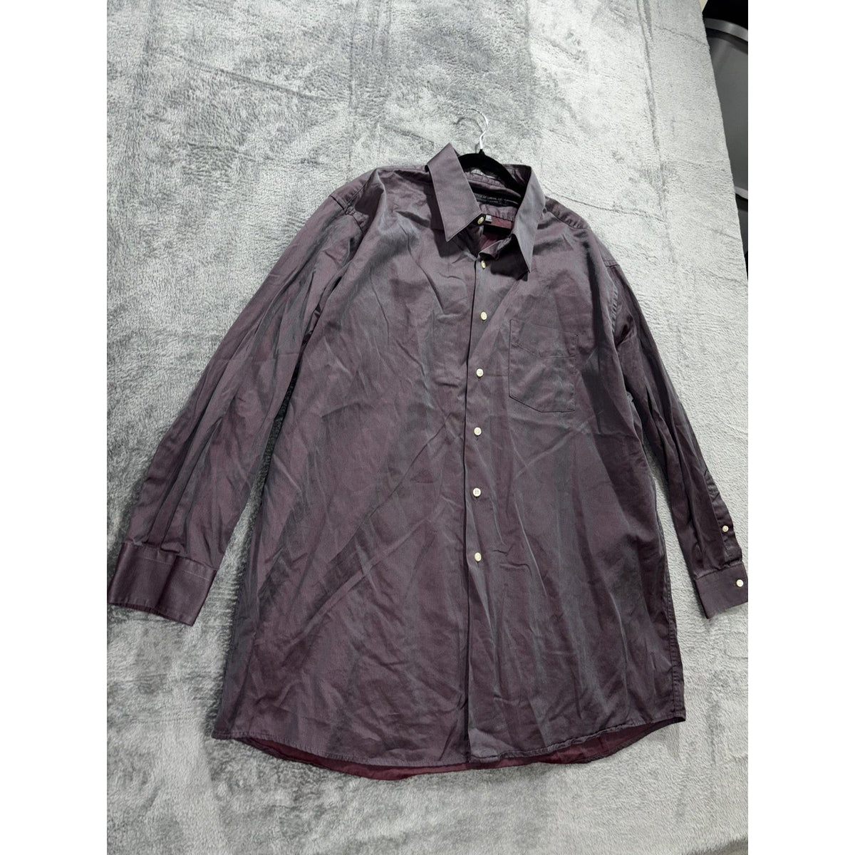 Forsyth of Canada Men's Plum Dress Shirt 17 1/2 R, photo 3 of 8