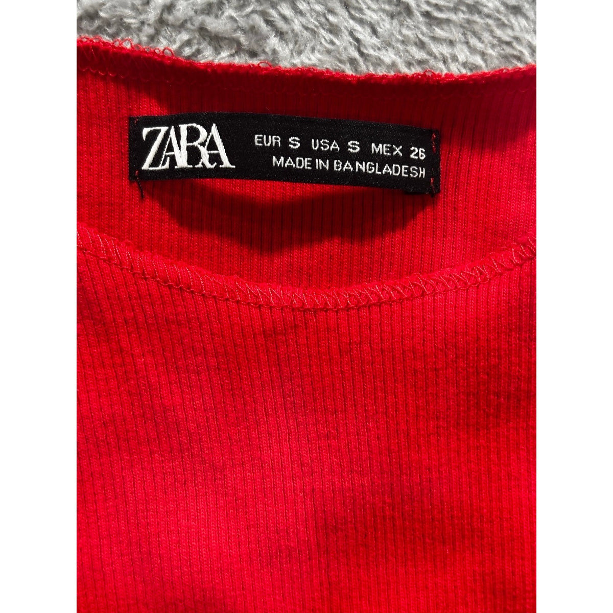Zara Womens S Bundle 3pc Ribbed Tank Crop Top Gray Red