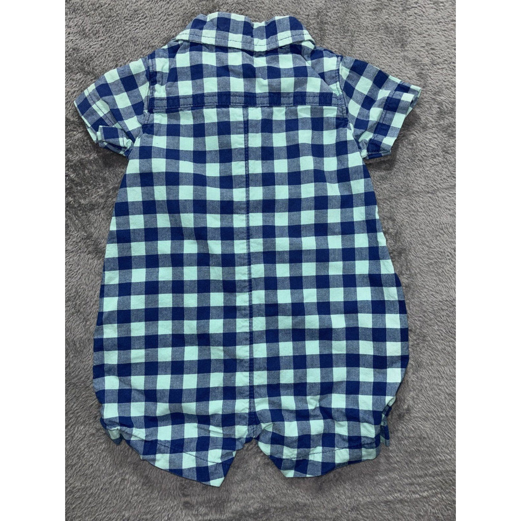 Carter's Baby B'gosh Baby Boy 6M 5 Piece Bundle Rompers Shirts Plaid Gingham