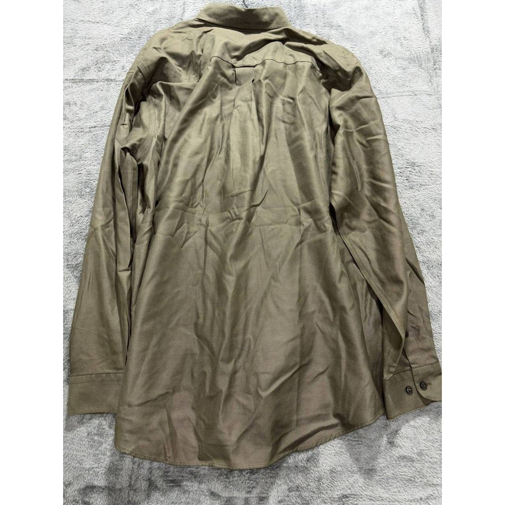 Nordstrom Men's Olive Green Dress Shirt Size L, photo 6 of 8