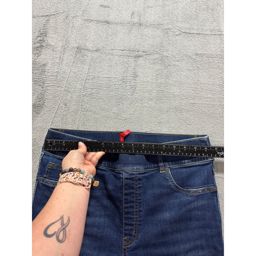 Spanx Women's Blue Slim Pull On Jeans Plus Size 1XT, photo 4 of 10