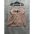 maurices Womens XXL NWT Brown Floral Tie Front Cami Top Casual