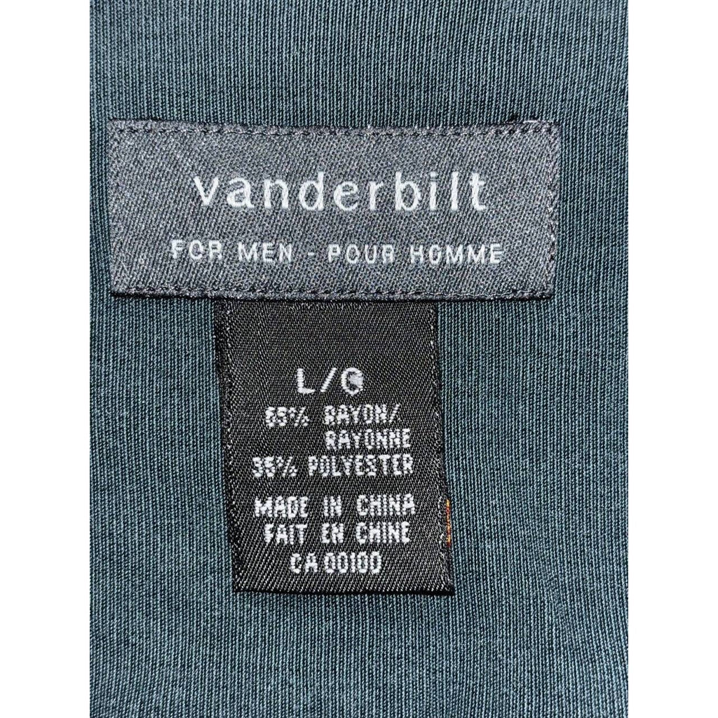 Vanderbilt Men's Dark Teal Button Up Shirt Size L, photo 8 of 8