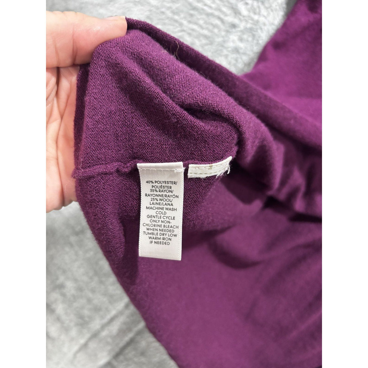 Ann Taylor Loft Womens XL Plum Purple Peplum Top Short Sleeve Casual