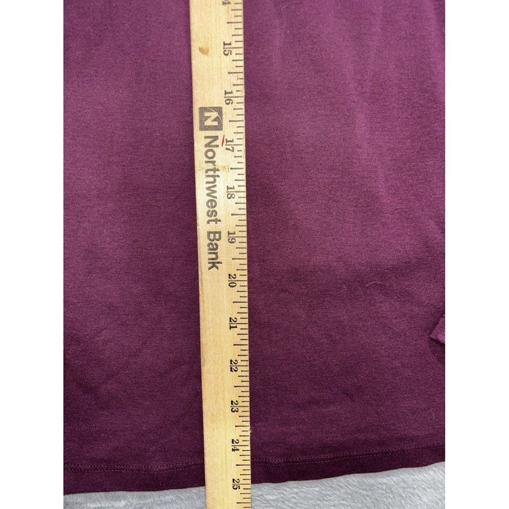 Time and Tru Women's Burgundy Ribbed Tee Size XL, photo 5 of 8